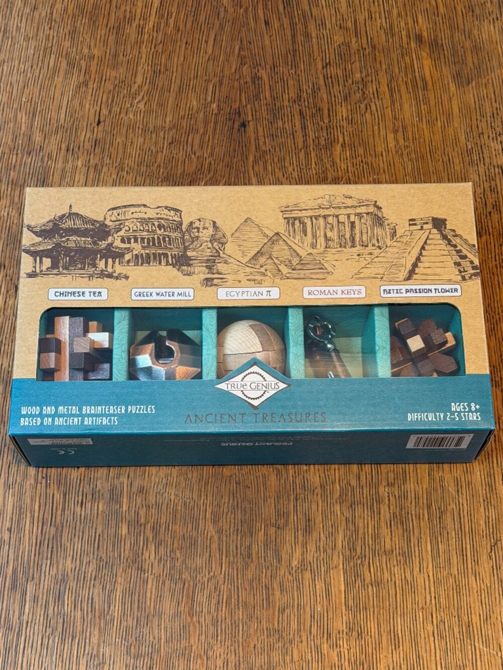 True Genius Wood and Metal Brainteaser Puzzles Based on Ancient Artifacts